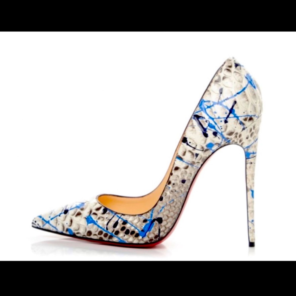 Christian Louboutin So Kate RARE Python Vulcano 120mm pumps heels